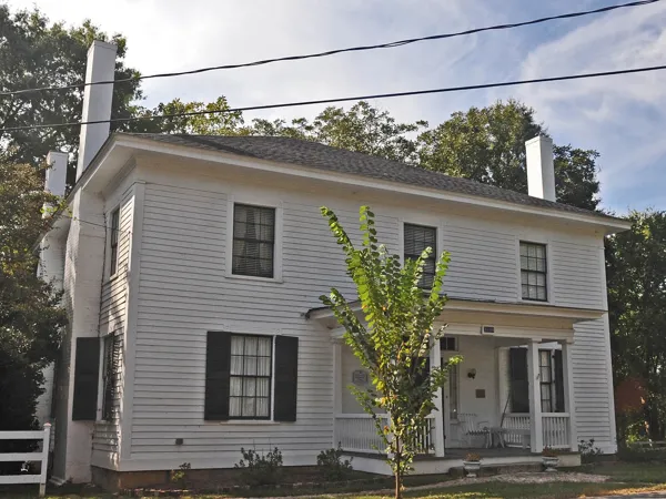 White two-story historic house in Mount Pleasant, NC